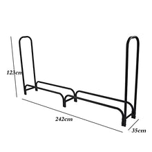 DOIBG Heavy Duty 8Ft/12Ft Outdoor Log Rack Firewood S Holder for Patio Wrought Iron Fire Log Stacker Stand for Indoor and Outdoor Use Durable Wood Pile Rack for Firewood S.
