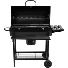 YEWASTI Large Barrel Charcoal Grill with Wheels and Side Shelves, Perfect for Backyard Cooking, Camping, Parties, and Picnics - Heavy-Duty Outdoor BBQ Grill