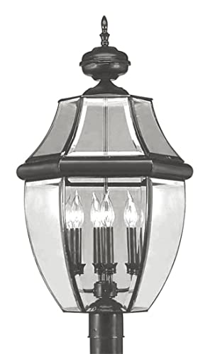 Livex Lighting 2358-04 Post Light Fixture, Black