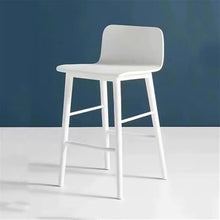 hezhuhe2258 Bar Chair White High Stool Bar Restaurant Household Wooden Chair Multi-Size Optional(Large)