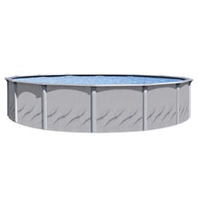 Wilbar Pools 'Galleria' 18 ft Round Above Ground Swimming Pool | 52 Inch Resin Protected Steel Sided Walls | Bundle Includes: 25 Gauge Overlap Liner & Widemouth Skimmer