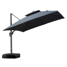 120'' Cantilever Advanced fabric Umbrella With Wheeled Base,Graphite Grey