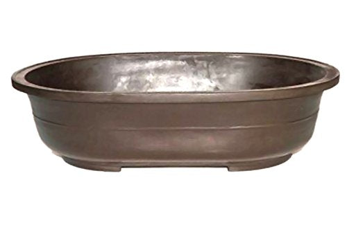 Bonsaiboy Brown Mica Bonsai Pot - Oval 23.5" X 16.5" X 6.5" OD 21.5" X 14.5" X 5.5" ID