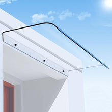 Patio Awning Canopy Outdoor Polycarbonate 50x100cm Waterproof UV Protection Arc Roof Window Shade Rain Shelter for Entrance & Porch