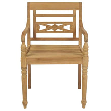 HKLGBVCR Batavia Chairs with Cushions 8 pcs Solid Teak Wood Outdoor Seating