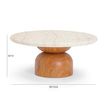 Tov Furniture Cynthia Travertine Concrete Indoor/Outdoor Coffee Table
