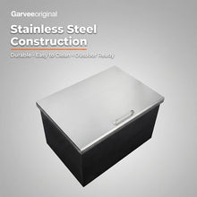 20" Built-in Ice Chest 107.5L, Stainless Steel Cooler Bin with Drain for Outdoor