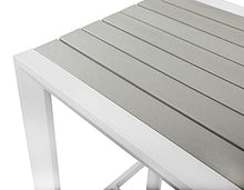 Meridian Furniture 380-T Nizuc Collection Modern | Contemporary Outdoor Patio Bar Table with Durable Aluminum Frame