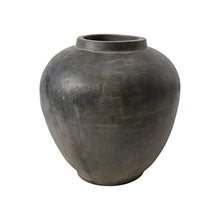 Artissance Earthy Gray Large Pottery Apple-Shaped Pot, 12.6 Inch Tall