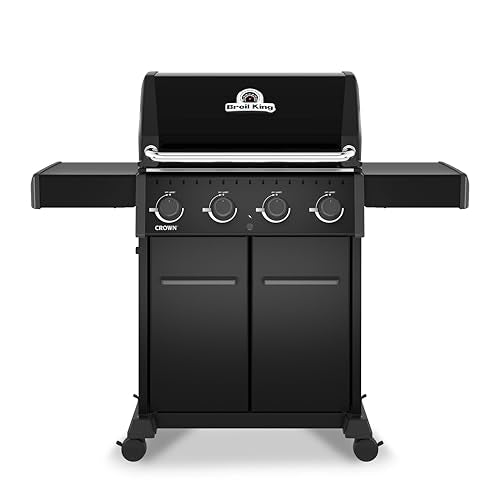 Broil King 865154 Crown 420 Shadow 4-Burner Propane Gas Grill in Black