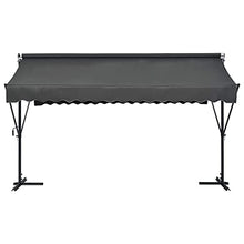 Water-Repellent Free Standing Awning 157.5x118.1 Inches with Powder Coated Steel Frame and Weather-Proof Polyester Canopy for Garden Patio
