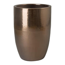 Emissary Gold Stoneware Round Planter 23in L x 32in H