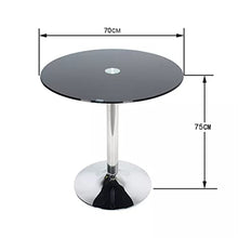 NRFJFOP Sofa Side Table Glass Round Small Apartment Coffee Dining Corridor