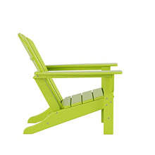 WO WESTIN OUTDOOR HDPE Adirondack Chair Set of 12 with Ottomans and Side Tables Lime