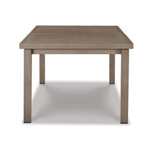 BOWERY HILL Outdoor Rectangular Aluminum Dining Table, Light Brown Finish, 71-94 in Expandable Design, Durable Wood-Look Paint, Stainless Steel Hardware, Patio Furniture for 10-Person Dining Use