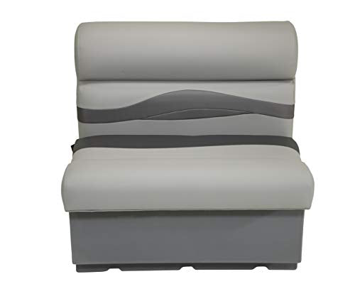 TaylorMade 30" Pontoon Boat Bench Seat with Storage Charcoal