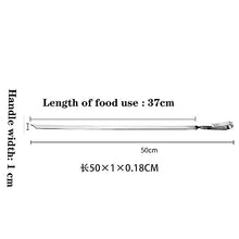 SPXTOM Barbecue Skewers, Waterproof and rustproof, Long Flat Grilling Skewers, Easy to wear Meat, Reusable, for Meat Shrimp Chicken Vegetable (Size : 100)