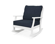 Polywood Braxton Rocking Chair White / Marine Indigo