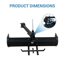 42 Inch Tow Behind Box Scraper, Premium Steel Powder Coated Tractor Box Scraper with Box Blade, Lawn Tractor Attachments Fit for ATVs, UTV, Ideal for Grading, Landscaping