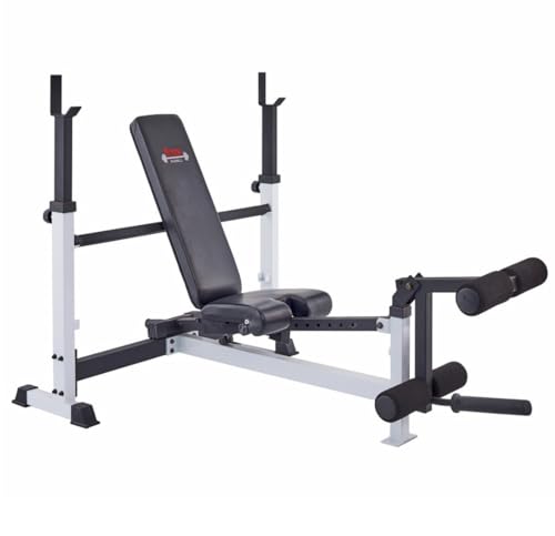 York Barbell FTS Adjustable Combo Bench with Leg Developer White