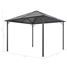 HKTMGDNG 9.8x9.8 ft Aluminum Gazebo with Curtains for Backyard Patio