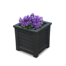 WOAITIANTIAN Flower Pots Plant Pots Square Solid Flower with Drainage Plastic Imitation Wood Look Succulent Cultivation(Black)
