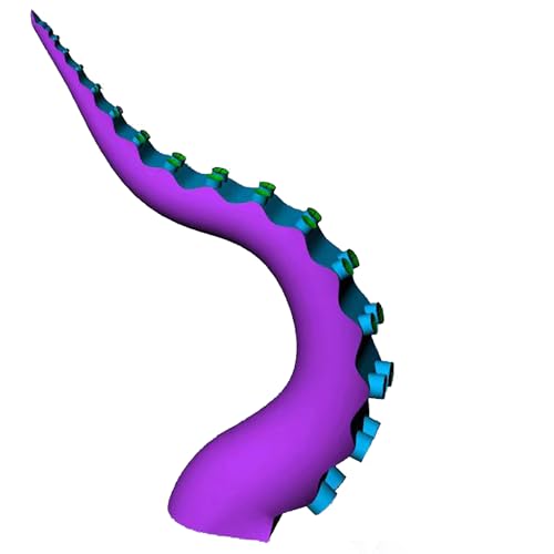 Giant Purple Inflatable Octopus Tentacle,Blow Up Outdoor Halloween Yard Decoration Inflatable Octopus Arm with Built-in Air Blower & Building Window Roof Advertising Decor (Purple-Model5, 10ftH)