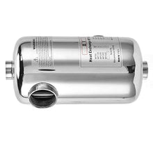 260 KBTU Pool Heat Exchanger Stainless Steel Tube And Shell Pools Heat Exchanger for Swimming Pools/Spas/Hot Tubs/Solar, MF 260, Silver