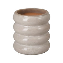 Emissary - Torus Planter, Distressed White 16x18 H