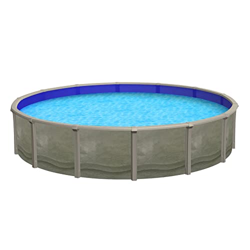 Blue Wave Mangalore 52" Round Mosaic Heavy Gauge Unibead Liner Blue