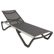 Furnish Theory Seabreeze Deck Patio Sunloungers Sun Loungers Lounge Chairs Outdoor Sling Chaise Lounges (Anthracite Frame & Anthracite Mesh; Set of 2)