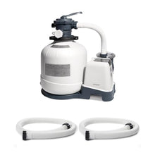 Intex 3000 GPH Above Ground Pool Sand Filter Pump w/ 1.5 Inch Pump Hose (2 Pack)