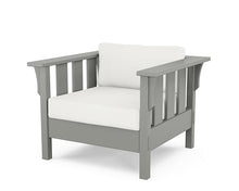 Martha Stewart by POLYWOOD® Acadia Deep Seating Chair in Slate Grey/Natural Linen