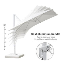 120'' x 156'' Square Economical Large White Umbrella With 360° Rotation