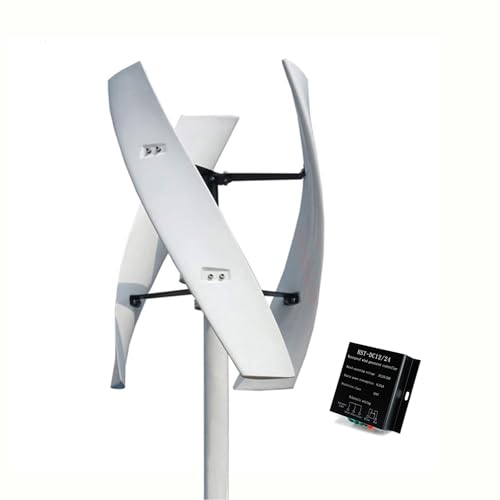 AISINILALAO 20000W Wind Turbine, 12V 24V 48V Noiseless Vertical Small Free Energy Wind Generator Home Portable Vertical Wind Turbine with MPPT Controller (White),24v