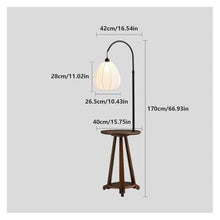 LUYOUBOZHU Floor Lamp Mid-Century Floor Lamp with Side Table,Bedside Standing Light for Bedroom