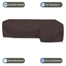 Patio Sectional Sofa Cover 18 Oz - 100% Waterproof & Weather Resistant PVC Coated 83" x 104" x 31" x 32" L Shape Sofa Cover for Indoor/Outdoor (Right Side Sofa, Coffee)