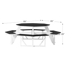 WestinTrends Outdoor 48" HDPE 8-Person Patio Octagon Picnic Table, Gray