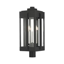 Livex Lexington 3 Light Outdoor Post Top Lantern Black
