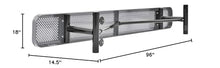 Global Industrial 96" L Expanded Metal Mesh Flat Bench Grey