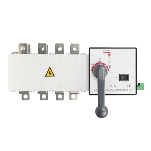 TJIORUO 4P 125A AC400V ATS PC Automatic Transfer Switch Electrical Selector Switche Auto or Manual 2 Input 1 Output Uninterrupted Power