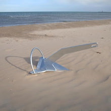 MarineNow Galvanized Shovel Scoop Style Anchor with Roll Bar Silver 55 kg