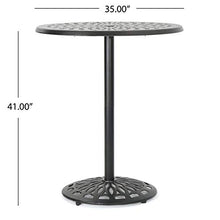 Christopher Knight Home Arlana Outdoor 5-Piece Cast Aluminum Bar Set Black Copper