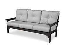 POLYWOOD® Vineyard Deep Seating Sofa in Black/Granite