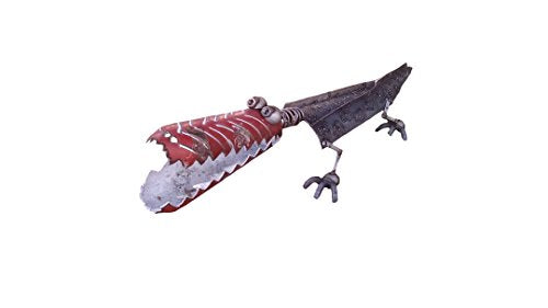 Sugarpost Gnome Be Gone Lawn Gator Alligator Welded Creative Metal Art Large
