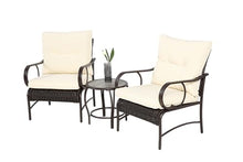 Finca ancha Patio Furniture Set with Small Outdoor Table, Sturdy & Durable Patio Bar Set w/Sillas para Balcon, Upgraded Comfort for Sillas para Patio Exterior, Simple & Practical, Seasons (White)