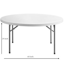 PRO&Family 20 Pack! 60 Inches Round Tables for Parties Perfect for Church 60 in Round Table Easy Folding Table Round Banquet Tables Granite Outdoor Table Heavy Duty Round Table White Table Folding