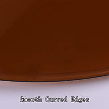 HDDNMLOH Round Tempered Glass Table Top for Outdoor Patio Transparent Black/Brown 40cm/50cm/60cm/80cm Rounded Edge Ideal for Kitchen Dining Tables or Coffee Table