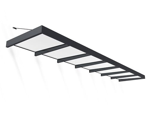 Palram - Canopia Sophia XL 7000 22' x 5' Door/Window Awning, Gray/Mist