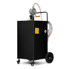 45 Gallon Fuel Caddy with Manual Pump, Heavy Duty Portable Gas & Diesel Transfer Tank on 4 Wheels, Spill-Proof Container for Truck, Tractor, Boat, ATV, Farm,Orange